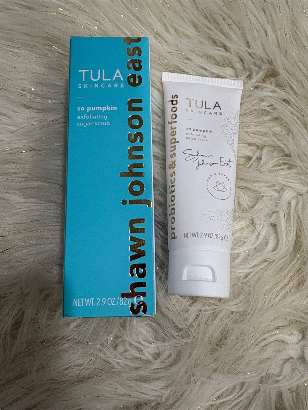 Tula So Pumpkin Exfoliating Sugar Scrub - Blue & White